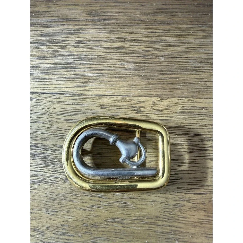 1970s Vintage Gucci Italy Horsebit Equestrian Belt Buckle Rare